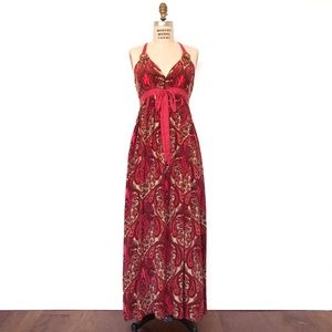 TRACY REESE - Long Paisley Printed Silk Dress
